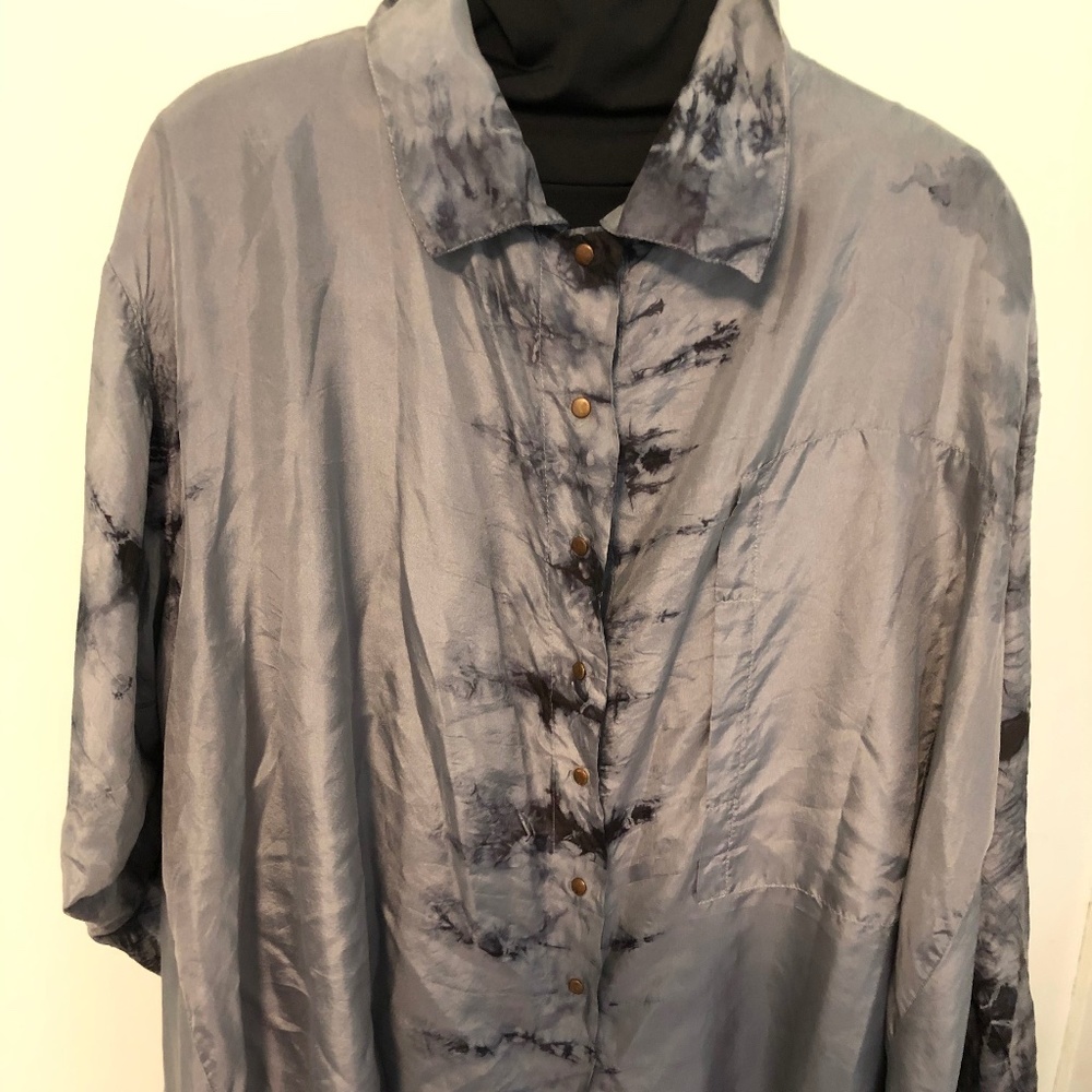 Artists & Revolutionaries Silk Tie-Dye Blouse. OOAK